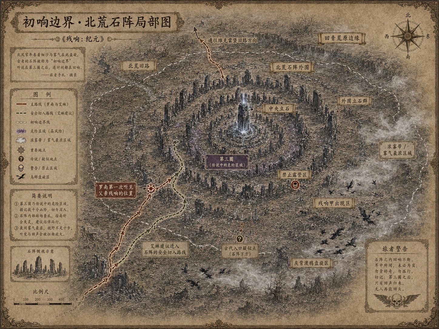 初响边界·北荒石阵局部图