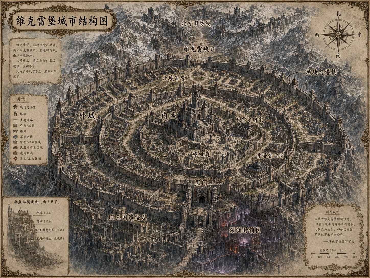维克雷堡城市结构图